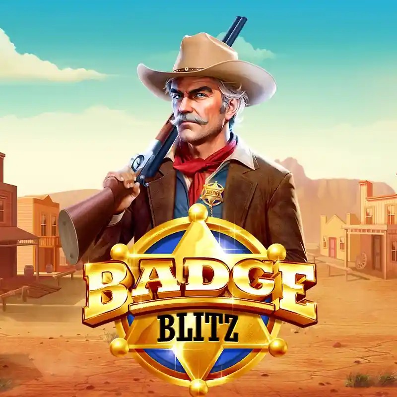Badge Blitz slot visual from Pragmatic Play available on wildrobins.eu