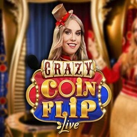 Crazy Coin Flip slot visual from Evolution available on wildrobins.eu