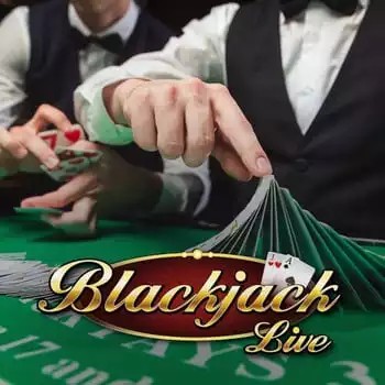 Live Blackjack online game logo by Evolution on wildrobins.eu