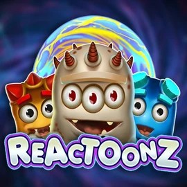 Reactoonz slot logo by Play'n GO at Wild Robin Casino